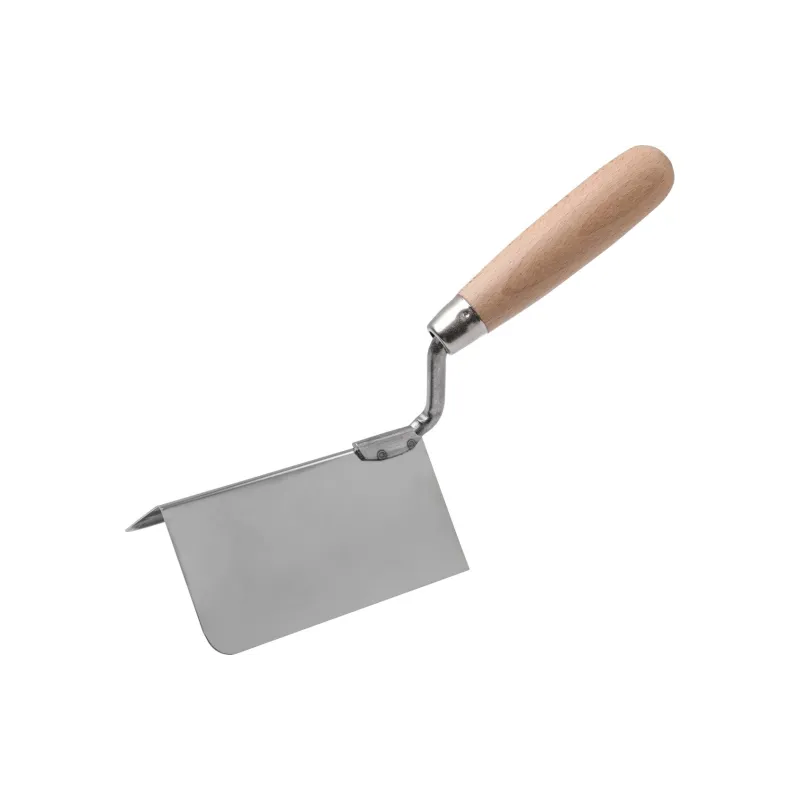 Kielnia sztukatorska kątowa 120 x 60 x 60 mm, zewnętrzna, drewniany uchwyt Kielnia sztukatorska kątowa 120 x 60 x 60 mm, zewnętrzna, drewniany uchwyt