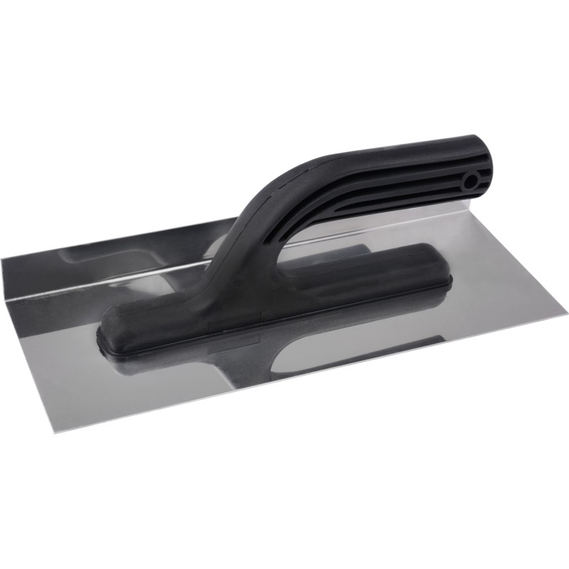 Paca metalowa 100 x 25 x 270 mm, kątowa, stal nierdzewna, plastikowy uchwyt Paca metalowa 100 x 25 x 270 mm, kątowa, stal nierdzewna, plastikowy uchwyt