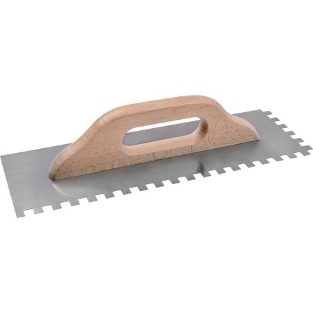Paca metalowa 380 mm, z zębami 10 x 10 x 10 stal nierdzewna, drewniany uchwyt