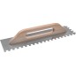Paca metalowa 580 mm, z zębami 10 x 10 x 10, stal nierdzewna, drewniany uchwyt