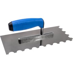 Paca metalowa 270 mm, z zębami półokrągłymi, stal nierdzewna, gumowany aluminiowy uchwyt