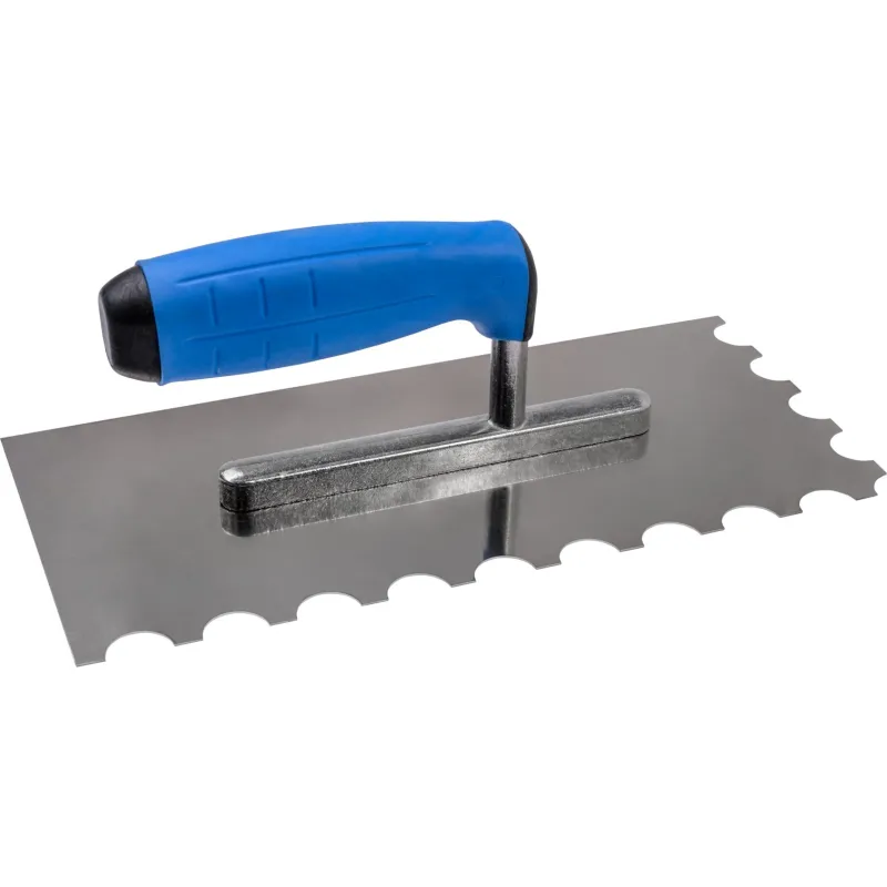 Paca metalowa 270 mm, z zębami półokrągłymi, stal nierdzewna, gumowany aluminiowy uchwyt Paca metalowa 270 mm, z zębami półokrągłymi, stal nierdzewna, gumowany aluminiowy uchwyt