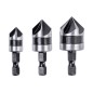 Zestaw fazowników, pogłebiaczy 12-19 mm, 3 szt, uchwyt quick change Hex Zestaw fazowników, pogłebiaczy 12-19 mm, 3 szt, uchwyt quick change Hex
