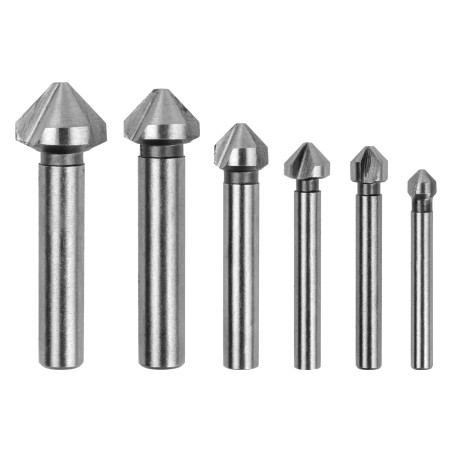 Zestaw fazowników do metalu 6 szt, 6.3 - 20.5 mm