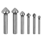 Zestaw fazowników do metalu 6 szt, 6.3 - 20.5 mm