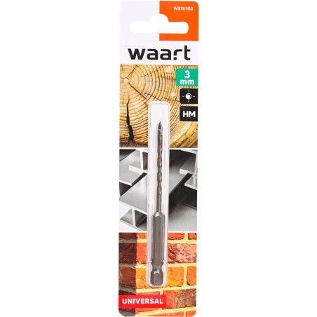 Wiertło uniwersalne 3 mm, uchwyt quick change Hex