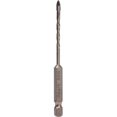 Wiertło uniwersalne 3 mm, uchwyt quick change Hex