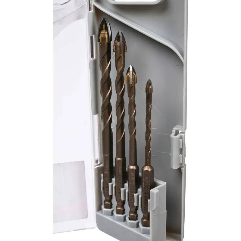 Zestaw wierteł uniwersalnych 4 pcs, uchwyt quick change hex