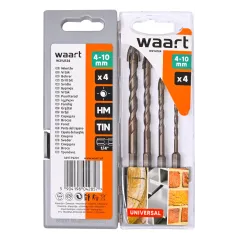 Zestaw wierteł uniwersalnych 4 pcs, uchwyt quick change hex