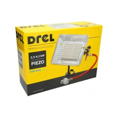 Promiennik turystyczny, zapłon piezo, wąż, reduktor gazowy