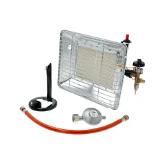 Promiennik turystyczny, zapłon piezo, wąż, reduktor gazowy