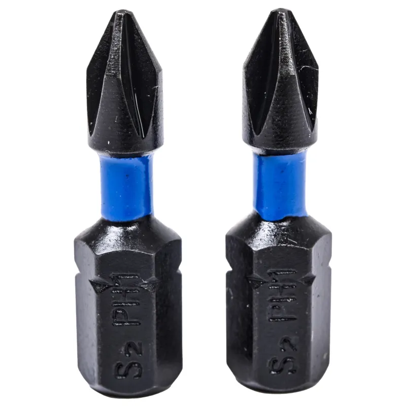 Końcówki wkrętakowe udarowe krzyżowe PH1 x 25 mm, 2 szt. Końcówki wkrętakowe udarowe krzyżowe PH1 x 25 mm, 2 szt.