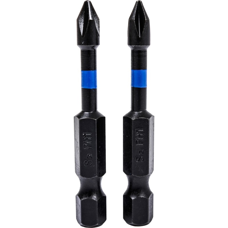 Końcówki wkrętakowe udarowe krzyżowe PH1 x 50 mm, 2 szt. Końcówki wkrętakowe udarowe krzyżowe PH1 x 50 mm, 2 szt.