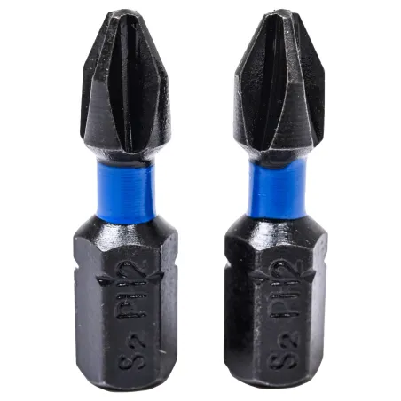 Końcówki wkrętakowe udarowe krzyżowe PH2 x 25 mm, 2 szt.