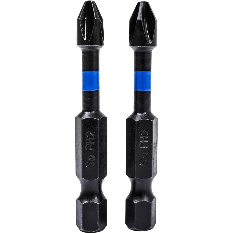 Końcówki wkrętakowe udarowe krzyżowe PH2 x 50 mm, 2 szt.