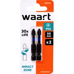 Końcówki wkrętakowe udarowe krzyżowe PH2 x 50 mm, 2 szt.