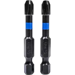 Końcówki wkrętakowe udarowe krzyżowe PH3 x 50 mm, 2 szt.