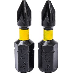 Końcówki wkrętakowe udarowe krzyżowe PZ1 x 25 mm, 2 szt.