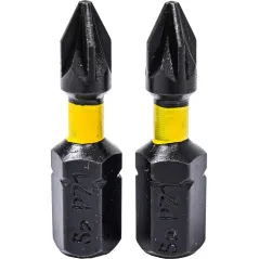 Końcówki wkrętakowe udarowe krzyżowe PZ1 x 25 mm, 2 szt.