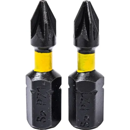 Końcówki wkrętakowe udarowe krzyżowe PZ1 x 25 mm, 2 szt.