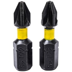 Końcówki wkrętakowe udarowe krzyżowe PZ2 x 25 mm, 2 szt.