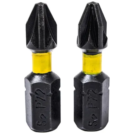 Końcówki wkrętakowe udarowe krzyżowe PZ2 x 25 mm, 2 szt.