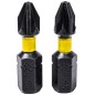Końcówki wkrętakowe udarowe krzyżowe PZ2 x 25 mm, 2 szt.