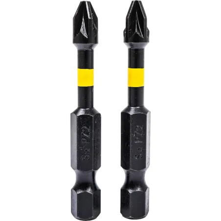 Końcówki wkrętakowe udarowe krzyżowe PZ2 x 50 mm, 2 szt.