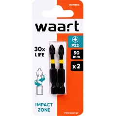 Końcówki wkrętakowe udarowe krzyżowe PZ2 x 50 mm, 2 szt.