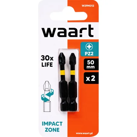 Końcówki wkrętakowe udarowe krzyżowe PZ2 x 50 mm, 2 szt.