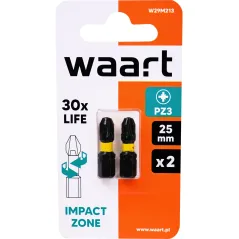 Końcówki wkrętakowe udarowe krzyżowe PZ3 x 25 mm, 2 szt.