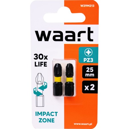 Końcówki wkrętakowe udarowe krzyżowe PZ3 x 25 mm, 2 szt.