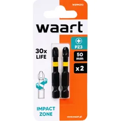 Końcówki wkrętakowe udarowe krzyżowe PZ3 x 50 mm, 2 szt.