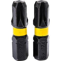 Końcówki wkrętakowe udarowe krzyżowe PZ4 x 25 mm, 2 szt.