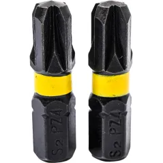 Końcówki wkrętakowe udarowe krzyżowe PZ4 x 25 mm, 2 szt.