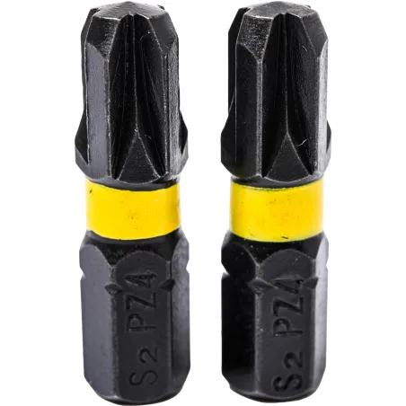Końcówki wkrętakowe udarowe krzyżowe PZ4 x 25 mm, 2 szt.