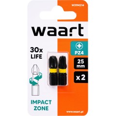 Końcówki wkrętakowe udarowe krzyżowe PZ4 x 25 mm, 2 szt.