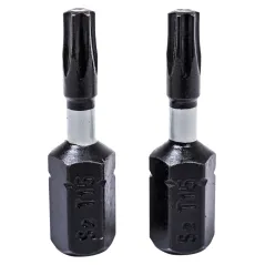 Końcówki wkrętakowe udarowe Torx T15 x 25 mm, 2 szt.