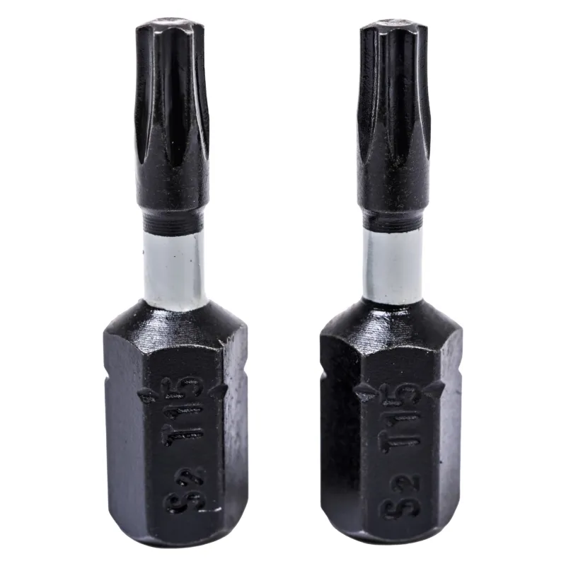 Końcówki wkrętakowe udarowe Torx T15 x 25 mm, 2 szt.