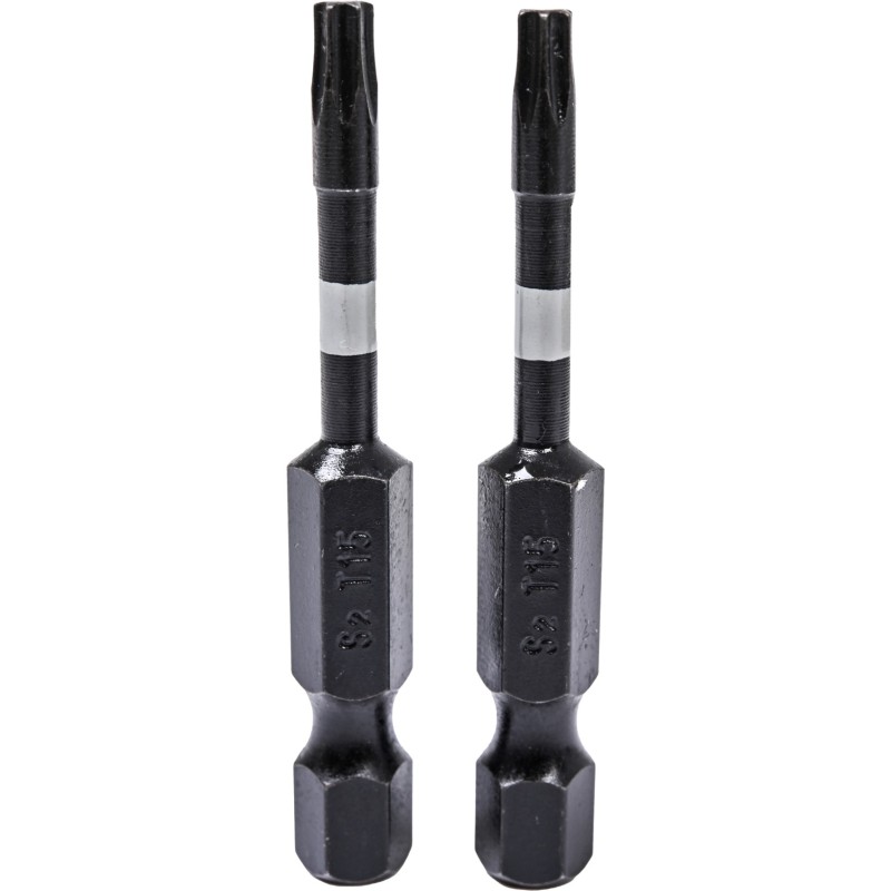 Końcówki wkrętakowe udarowe Torx T15 x 50 mm, 2 szt. Końcówki wkrętakowe udarowe Torx T15 x 50 mm, 2 szt.