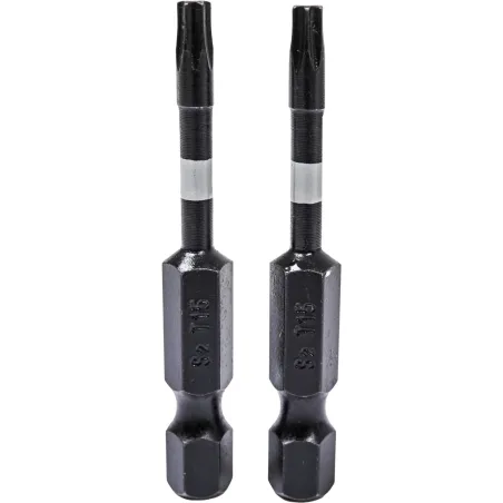 Końcówki wkrętakowe udarowe Torx T15 x 50 mm, 2 szt.
