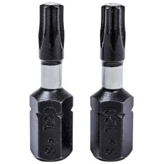 Końcówki wkrętakowe udarowe Torx T20 x 25 mm, 2 szt.