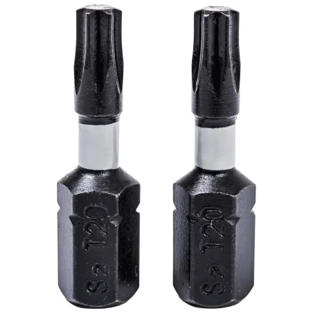 Końcówki wkrętakowe udarowe Torx T20 x 25 mm, 2 szt.