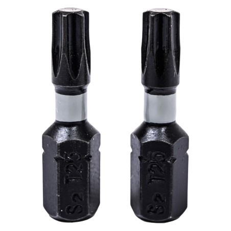 Końcówki wkrętakowe udarowe Torx T25 x 25 mm, 2 szt.