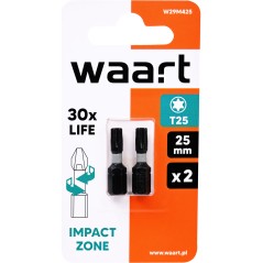 Końcówki wkrętakowe udarowe Torx T25 x 25 mm, 2 szt.