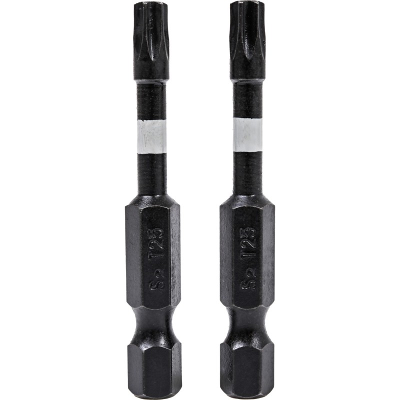 Końcówki wkrętakowe udarowe Torx T25 x 50 mm, 2 szt.
