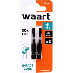 Końcówki wkrętakowe udarowe Torx T25 x 50 mm, 2 szt.