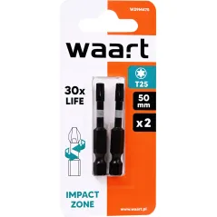 Końcówki wkrętakowe udarowe Torx T25 x 50 mm, 2 szt.