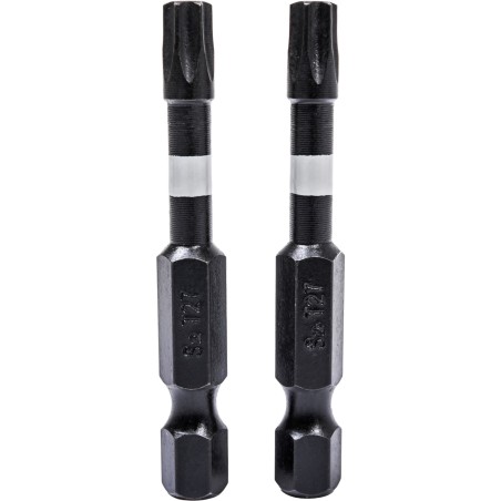 Końcówki wkrętakowe udarowe Torx T27 x 50 mm, 2 szt.
