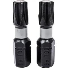 Końcówki wkrętakowe udarowe Torx T30 x 25 mm, 2 szt.